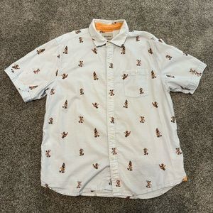 Tommy Bahama Disney Park Collection Men Large Ukulele Surfboard Mickey Shirt S/S